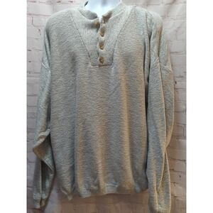 Trader Bay vintage Men's heathered gray sweater XLT USA made cotton pullover